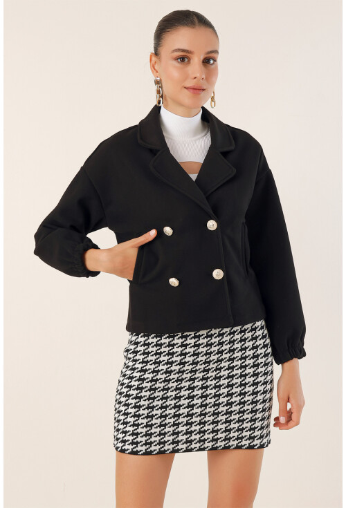 9117 Double-Breasted Crop Jacket