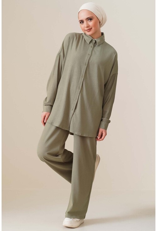 T5858 Knit Hijab Two-Piece Set