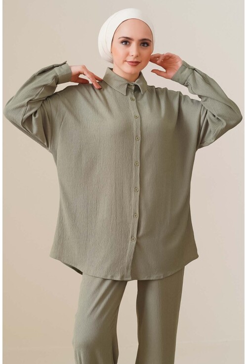 T5858 Knit Hijab Two-Piece Set