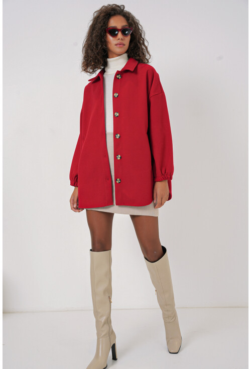 0674 Cepli Oversize Gömlek