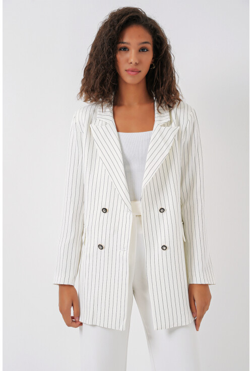 0699 Striped Blazer Jacket
