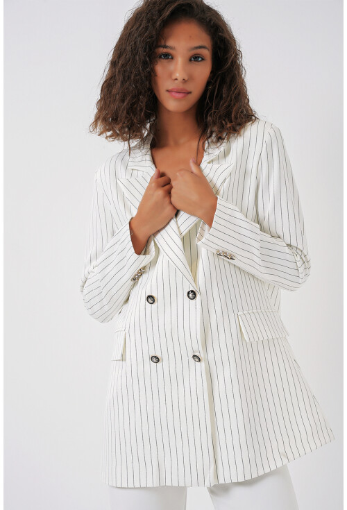 0699 Striped Blazer Jacket