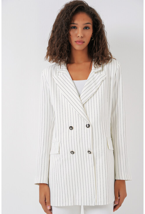 0699 Striped Blazer Jacket