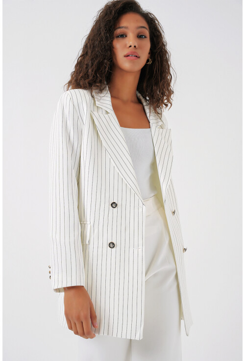 0699 Striped Blazer Jacket