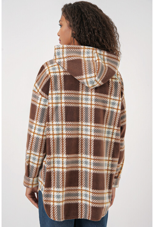 0710 Kapüşonlu Oversize Gömlek