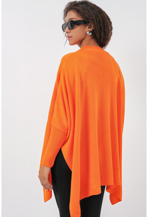 15783 Split Poncho Sweater