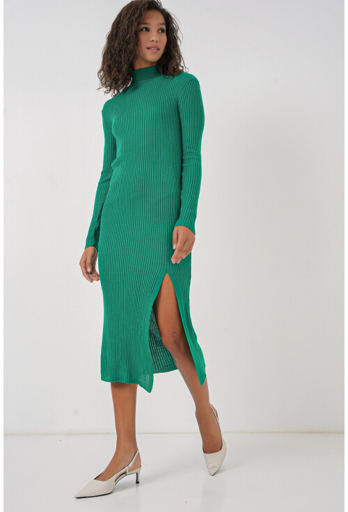 15828 Knit Dress With Slit