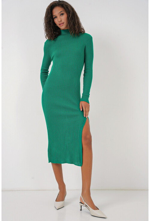15828 Knit Dress With Slit