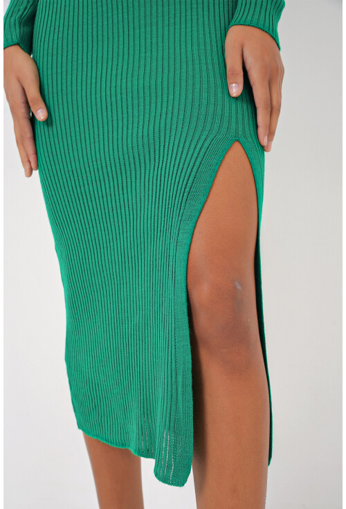 15828 Knit Dress With Slit