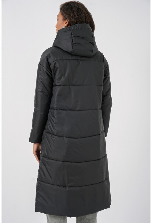 5120 Long Hooded Puffer Coat