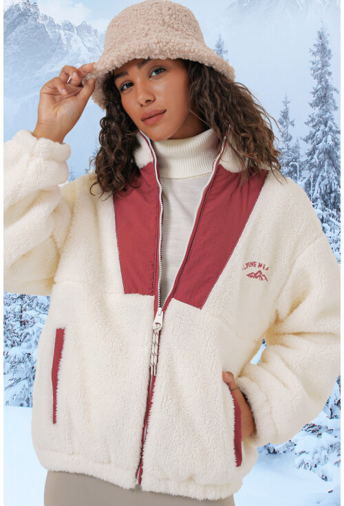 5194 Fermuarlı Peluş Ceket