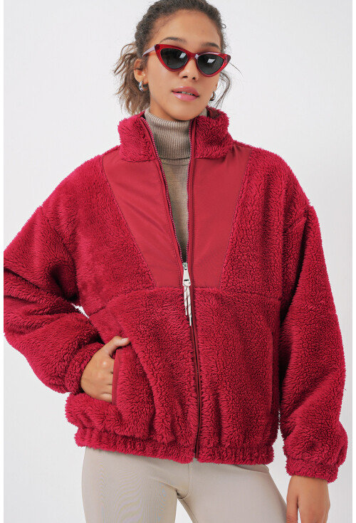 5194 Kadın Peluş Mont Ceket