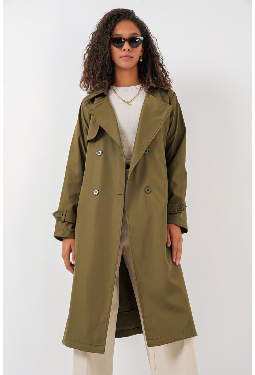 5918 Kruvaze Yaka Trençkot