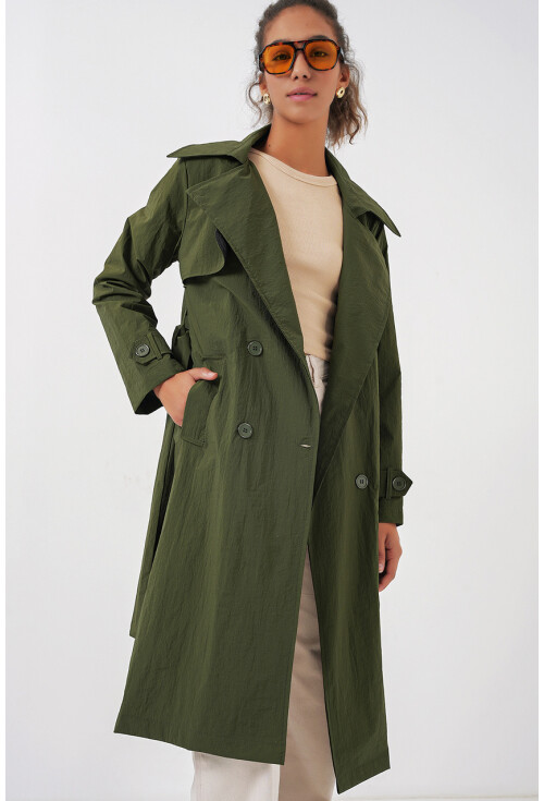 5938 Kruvaze Yaka Trençkot