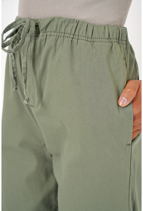 6690 Kadın Bol Paça Yüksek Bel Pantolon