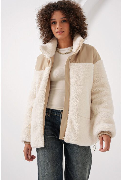 5196 Şişme Peluş Mont