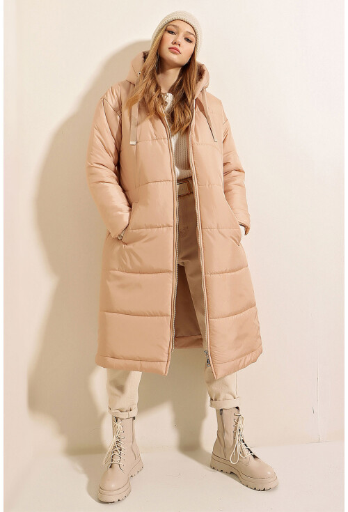 5120 Long Hooded Puffer Coat