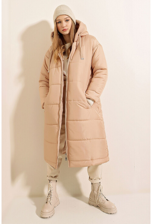 5120 Long Hooded Puffer Coat