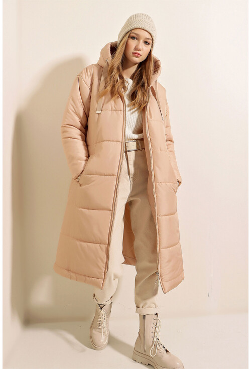 5120 Long Hooded Puffer Coat
