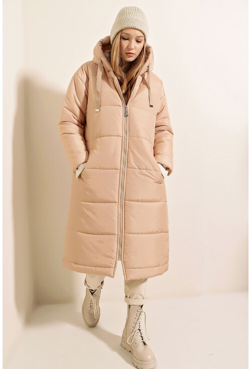 5120 Long Hooded Puffer Coat