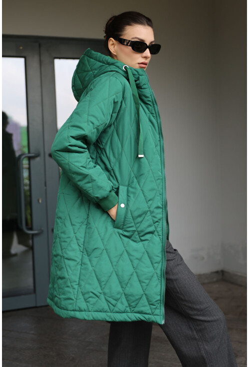 5138 Quilted Long Puffer Coat