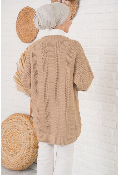 15768 Tesettür Triko Hırka