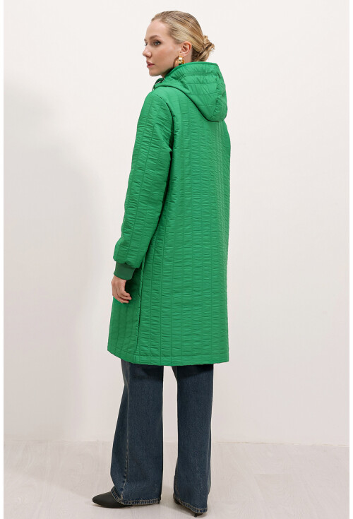 5138 Quilted Long Puffer Coat