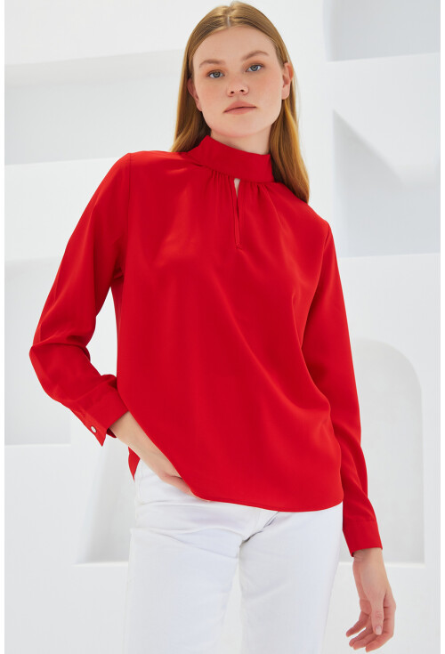 0418 Pencere Detaylı Bluz