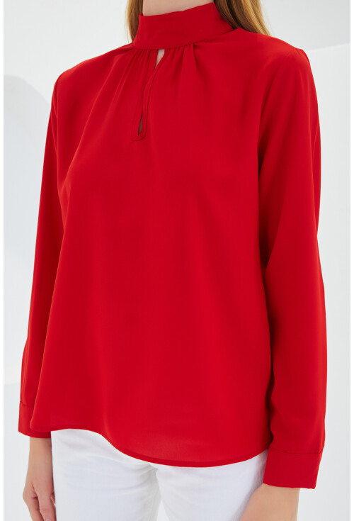 0418 Pencere Detaylı Bluz