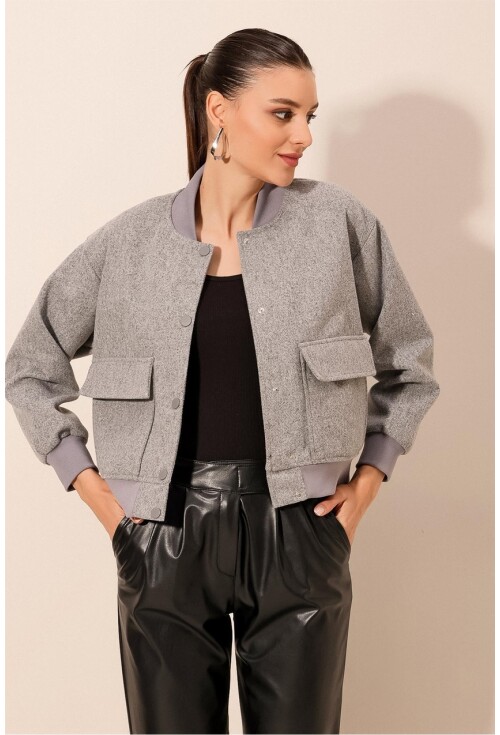 0688 Çift Cepli Bomber Ceket