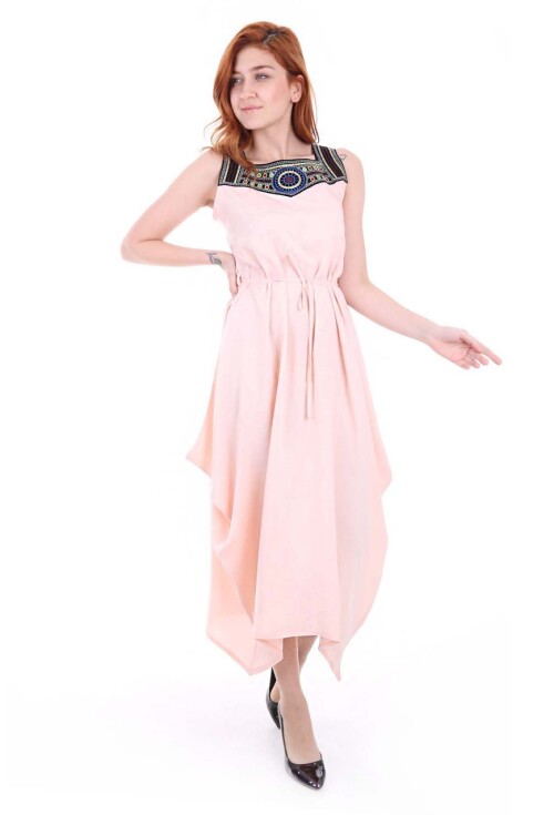 1512 Dress With Embroidered Front