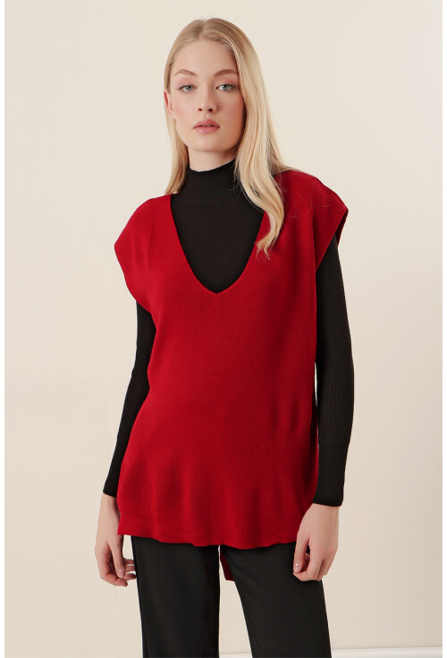 15760 Kuşaklı Triko Süveter