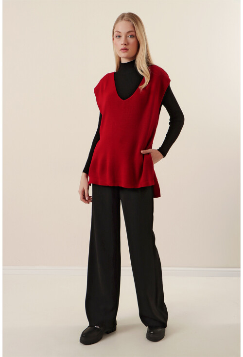 15760 Kuşaklı Triko Süveter