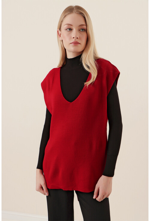 15760 Kuşaklı Triko Süveter