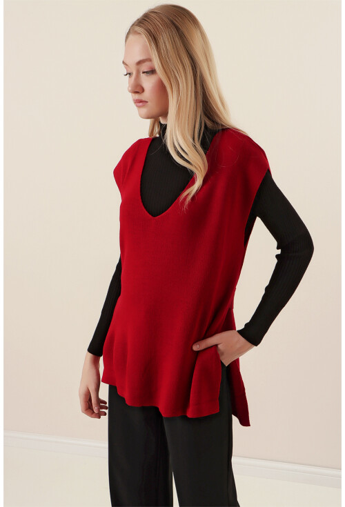 15760 Kuşaklı Triko Süveter