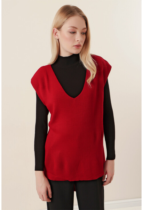 15760 Kuşaklı Triko Süveter