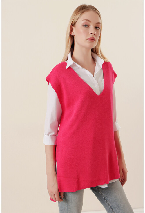 15760 Kuşaklı Triko Süveter