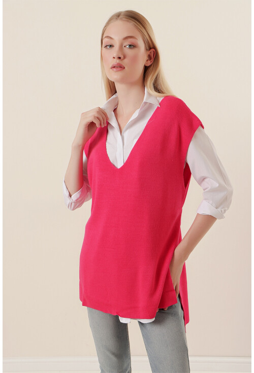 15760 Kuşaklı Triko Süveter