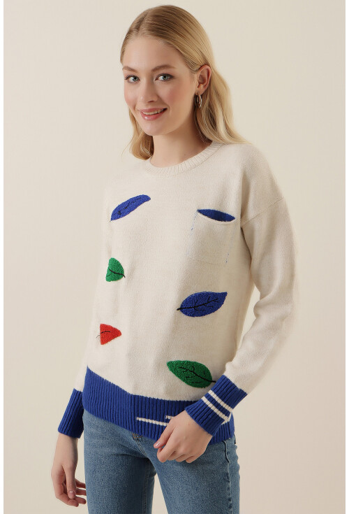 15795 Desenli Triko Kazak