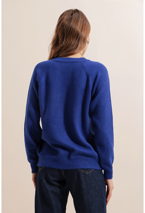 15809 Düğmeli Kazak