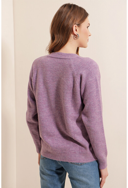 15809 Düğmeli Kazak