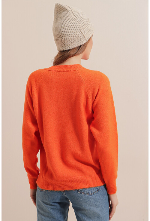 15809 Düğmeli Kazak