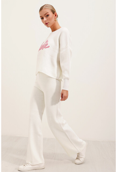 15858 Oversize Alt Üst Triko Takım