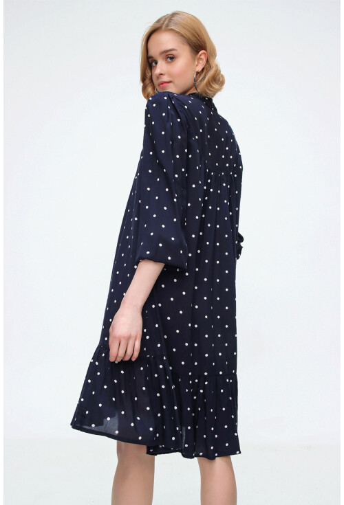 1982  Etek Ucu Volanlı Elbise