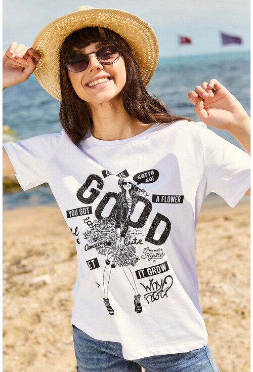 2852 Good Baskılı Tshırt