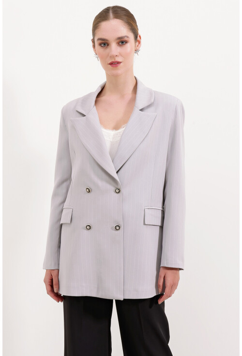 0699 Striped Blazer Jacket