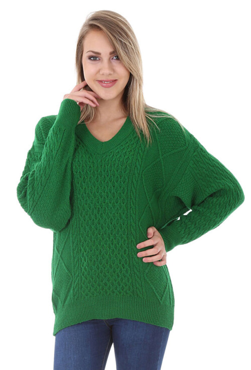 15582 Desenli V Yaka Triko Kazak