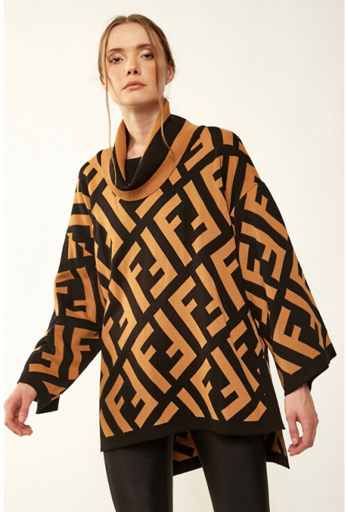 15719 Balıkçı Yaka Triko Kazak