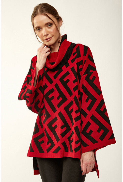 15719 Balıkçı Yaka Triko Kazak