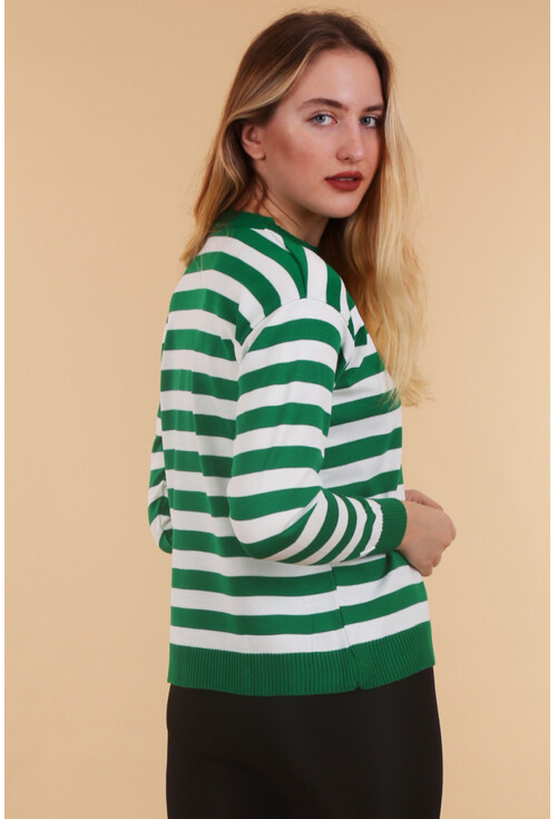 15776 Çizgili Triko Kazak